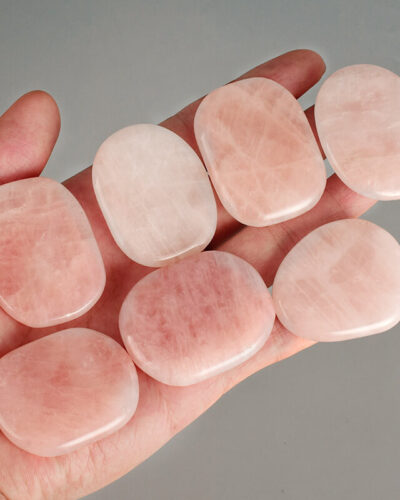 Bulk Pink Healing Rose Quartz Worry Stone