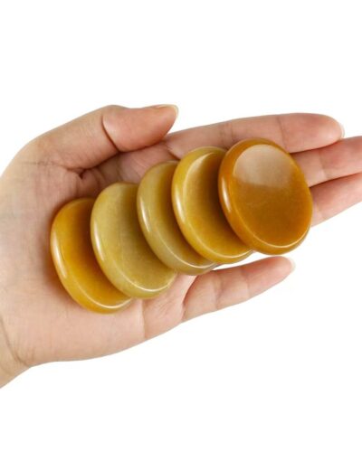 Bulk Soothing Citrine Worrying Stones Home Decor