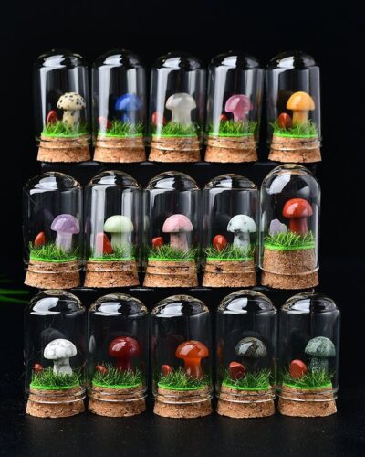 Delicate Crystal Rock Mushrooms Wholesale Gem Specimen