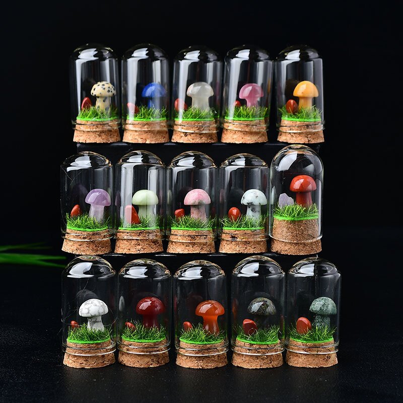 Delicate Crystal Rock Mushrooms Wholesale Gem Specimen