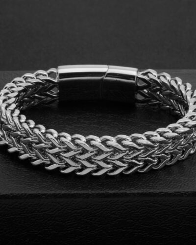 Double-Layer Chain Link Stainless Steel Chain Bracelet