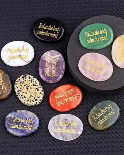 Engraved Colorful Rubbing Stones with Words Wholesale