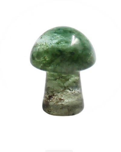 Green Moss Agate Mushroom Energy Pendant