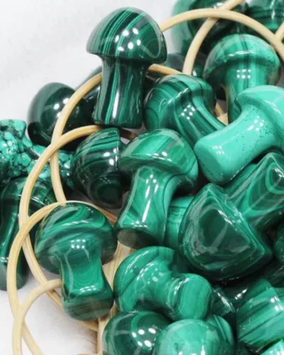 High-Quality Malachite Mushroom Ornaments Bulk