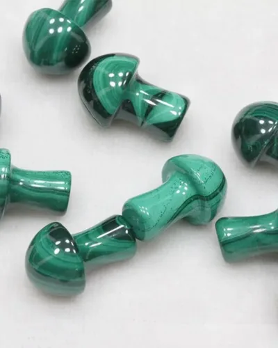High-Quality Malachite Mushroom Ornaments Bulk