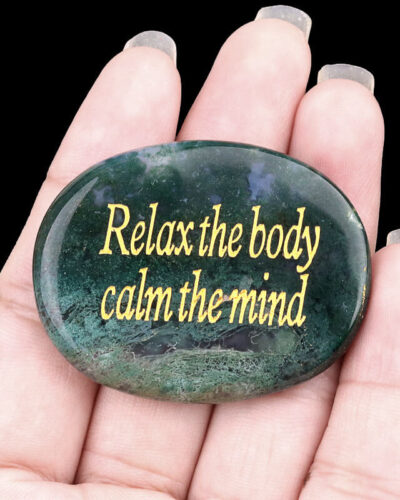 Engraved Colorful Rubbing Stones with Words Wholesale