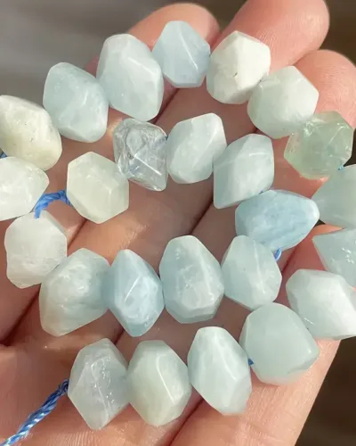 Irregular Gemstone Bead Strands Wholesale Aquamarine