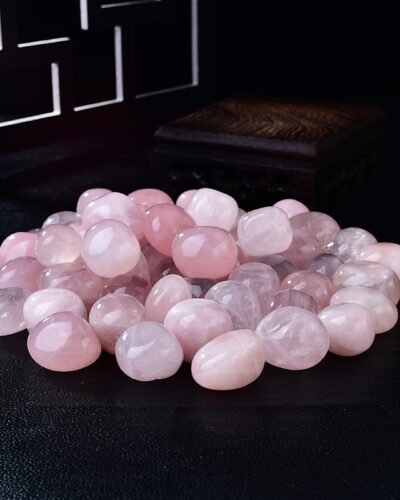 Irregular Pink Rose Quartz Crystal Tumble Stones 230g