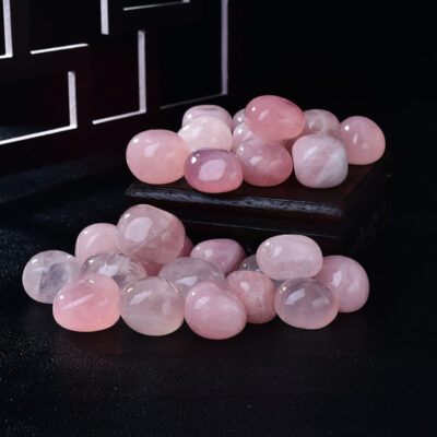 Irregular Pink Rose Quartz Crystal Tumble Stones 230g