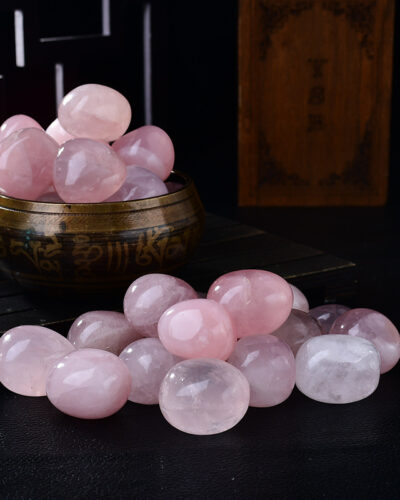 Irregular Pink Rose Quartz Crystal Tumble Stones 230g