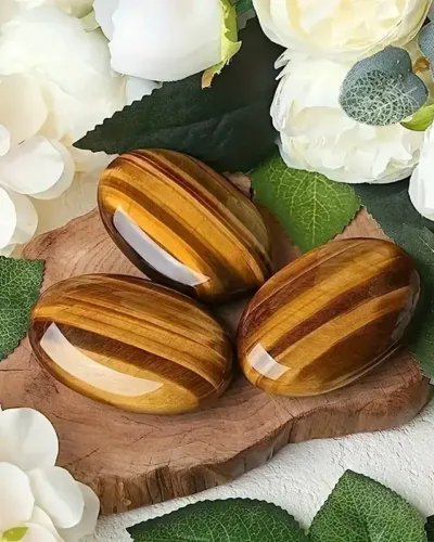Large Energy Tiger Eye Worry Stone Bulk