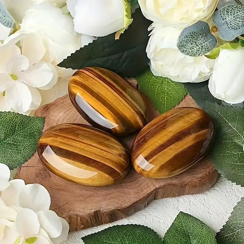 Large Energy Tiger Eye Worry Stone Bulk