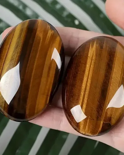 Large Energy Tiger Eye Worry Stone Bulk