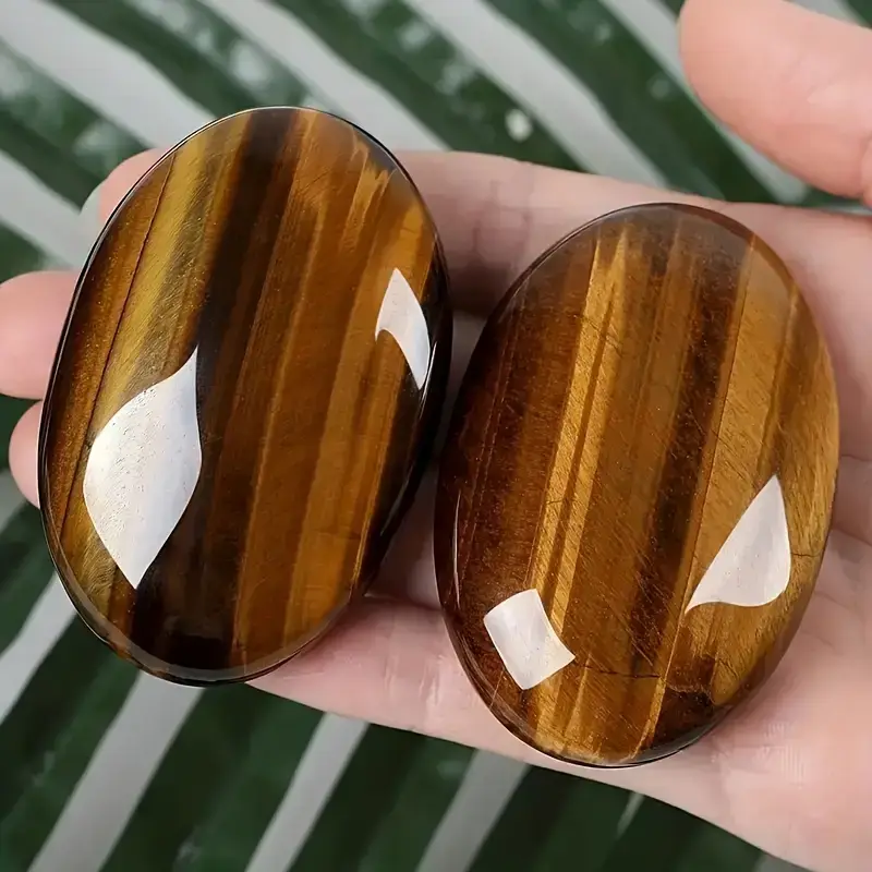 Large Energy Tiger Eye Worry Stone Bulk
