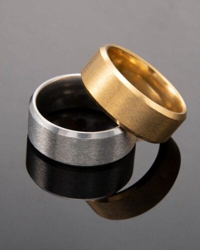 Matte Stainless Steel Mens Fashion Ring 3