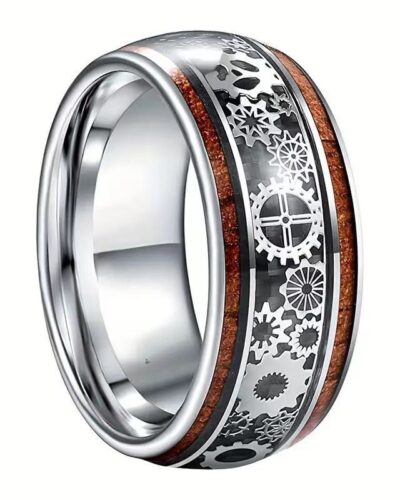 Men's Steel Ring with Gear Design Wholesale