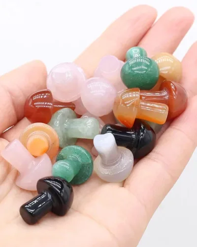 Amethyst Mushroom Crystal Pendant Home Decor