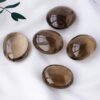 Natural Clear Light Smoky Quartz Palm Stone