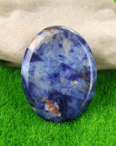 Oval Crystal Blue Howlite Rubbing Rock Bulk