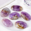 Oval Purple Chevron Amethyst Worry Stones Bulk