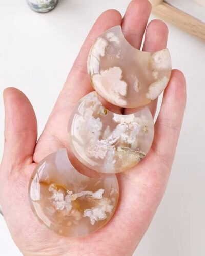 Pink Moon Cherry Blossom Rubbing Rock