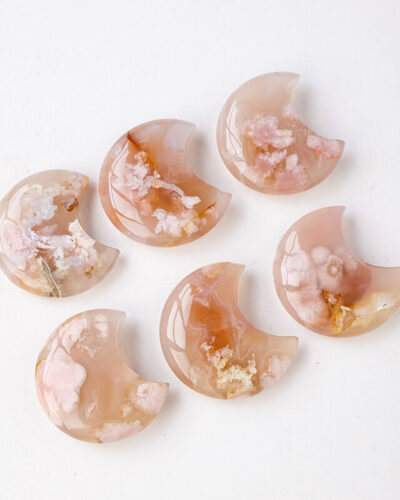 Pink Moon Cherry Blossom Rubbing Rock