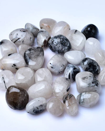 Polished Natural Black Tourmaline Tumbling Rocks