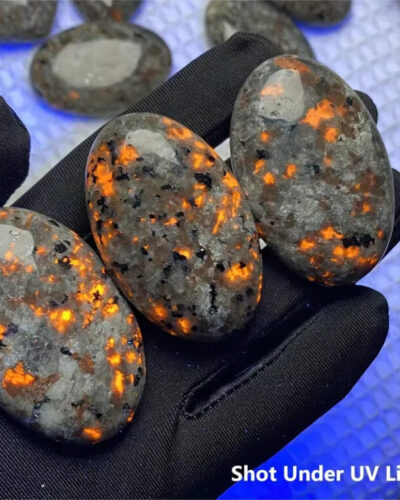 Polished Yooperlite Palm Stone Soothing Stones