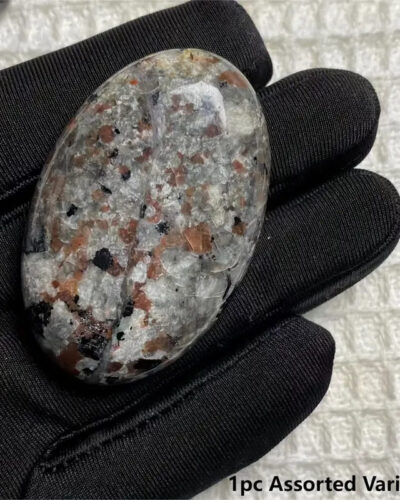 Polished Yooperlite Palm Stone Soothing Stones