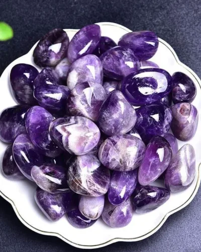 Purple Chevron Amethyst Tumbling Rocks Wholesale