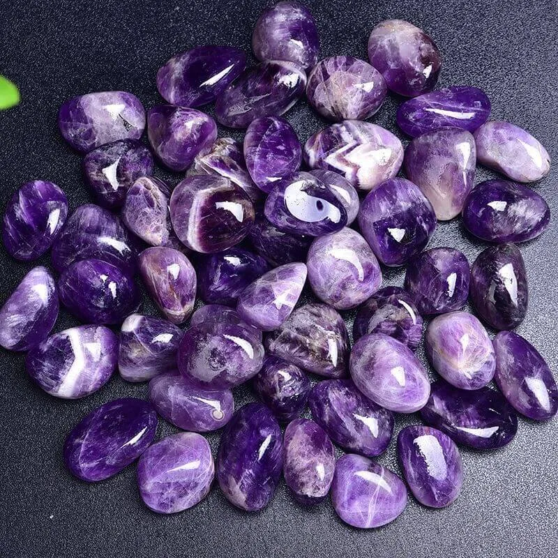 Purple Chevron Amethyst Tumbling Rocks Wholesale