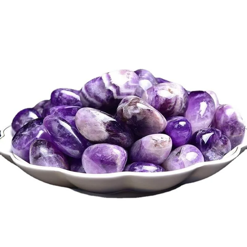 Purple Chevron Amethyst Tumbling Rocks Wholesale