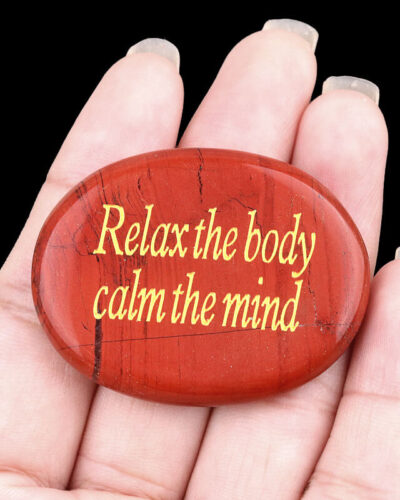 Engraved Colorful Rubbing Stones with Words Wholesale