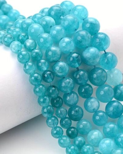 Round Amazonite Beads for Jewelry Making Bulk