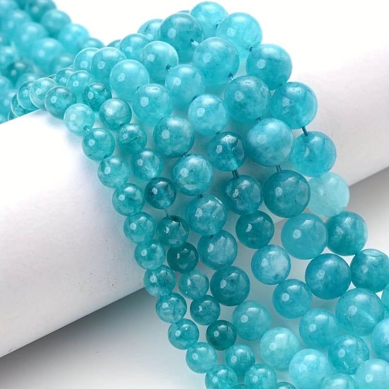 Round Amazonite Beads for Jewelry Making Bulk