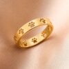Stainless Rings for Women with Pet Paw Design