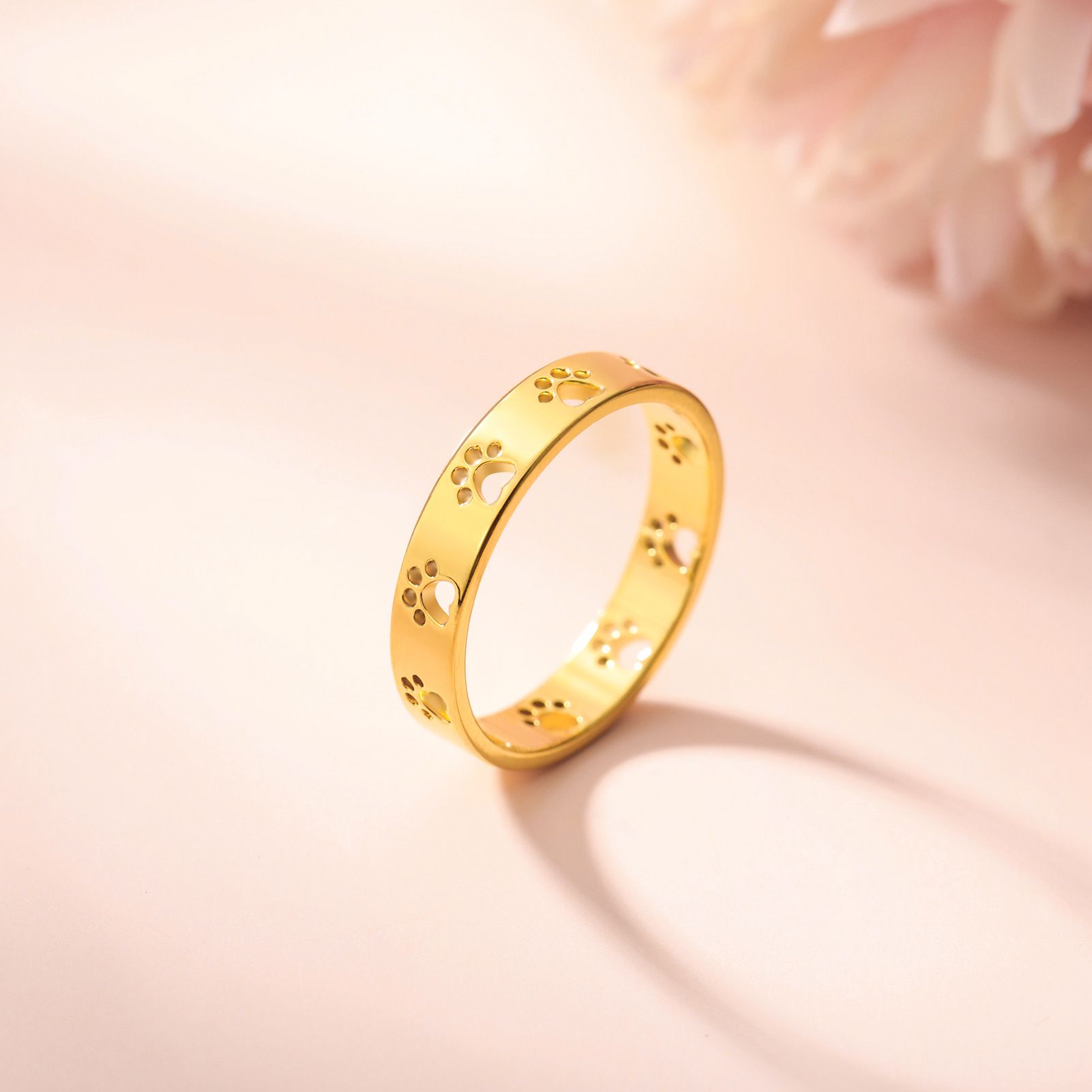 Stainless Rings for Women with Pet Paw Design - Görüntü 5