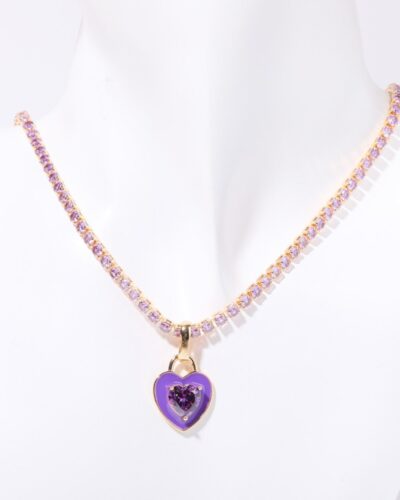 Wholesale Copper Choker with Heart Zircon Design