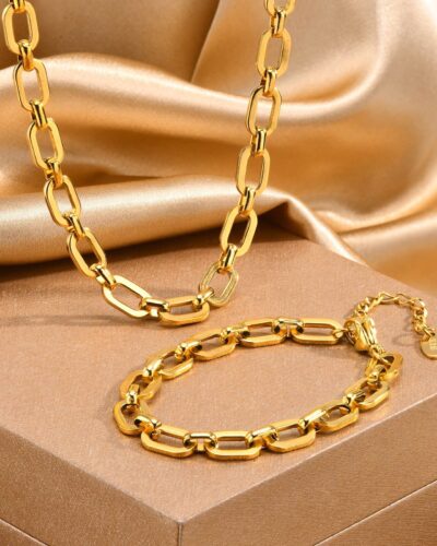 Stainless Steel Cuban Link Bracelet Necklace Wholesale