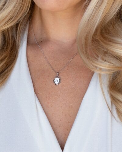 Stainless Steel Letter Necklace Gold Plated Wholesale 8