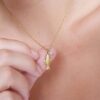 Stainless Steel Necklace with Gold Plated with Fish Pendant