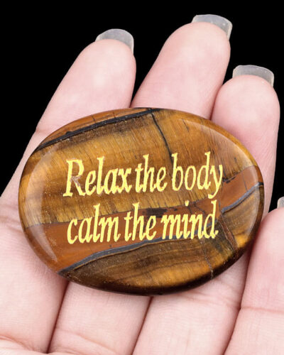 Engraved Colorful Rubbing Stones with Words Wholesale