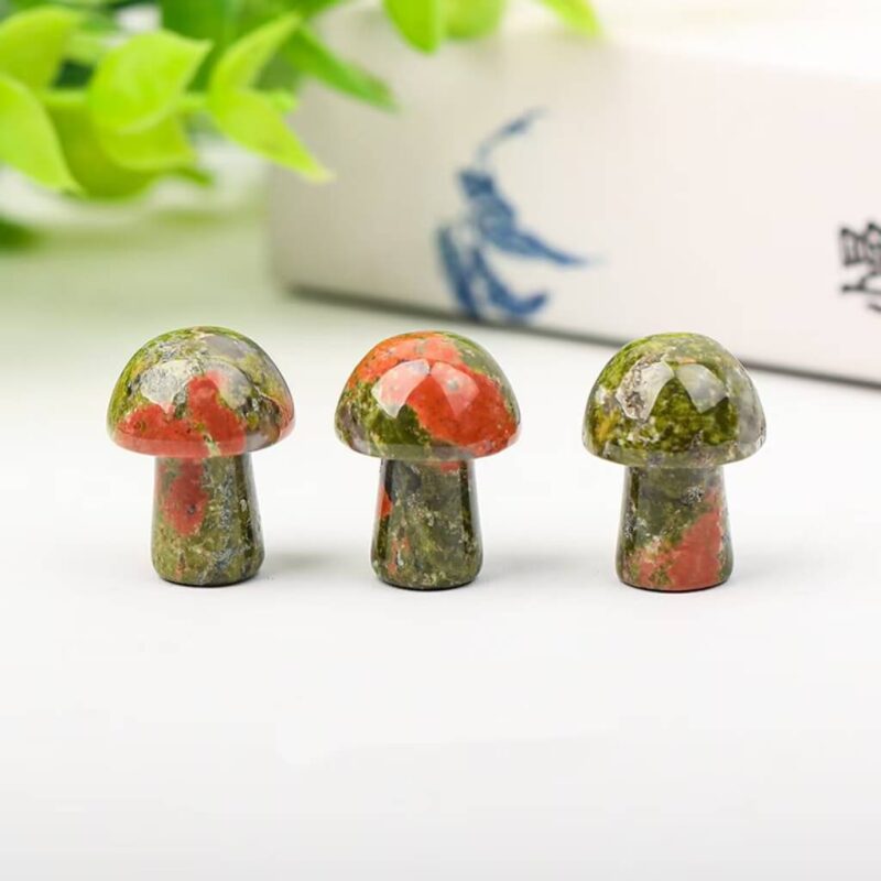 Pink Mini Cherry Flower Agate Mushroom Gem