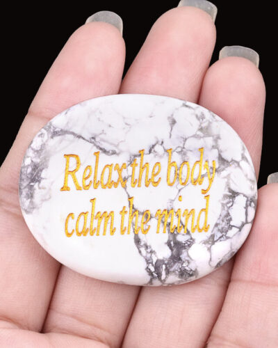 Engraved Colorful Rubbing Stones with Words Wholesale