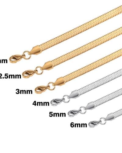 Wholesale Stainless Steel Herringbone Chain Necklace for Men Women