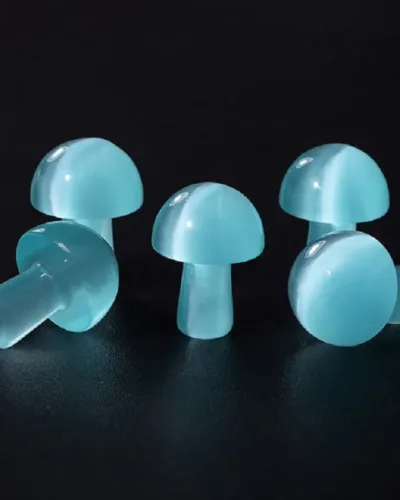 Bulk Mushroom Shaped Crystals Cat Eye Gemstones