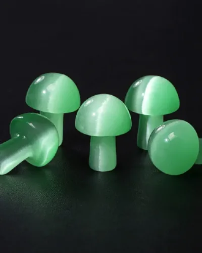 Bulk Mushroom Shaped Crystals Cat Eye Gemstones