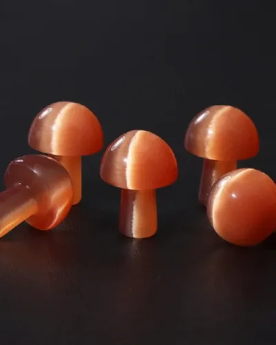 Bulk Mushroom Shaped Crystals Cat Eye Gemstones