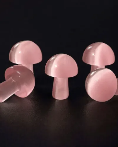 Bulk Mushroom Shaped Crystals Cat Eye Gemstones