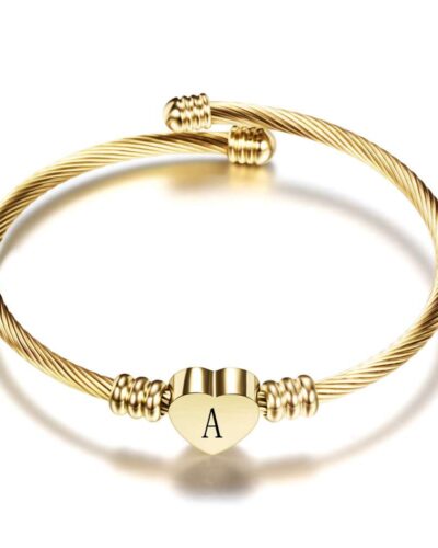 26 Letters Stainless Steel Bracelets Wholesale